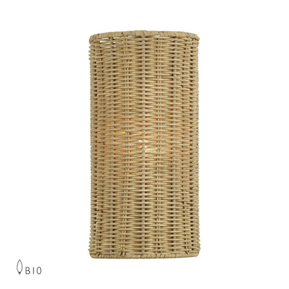 Livex Weavington 1Lt ADA Sconce, Gold/Hand-Woven Rustic Walnut - 60035-48