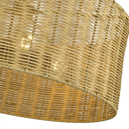 Livex Weavington 3Lt Pendant Chandelier, Bronze/Rustic Walnut