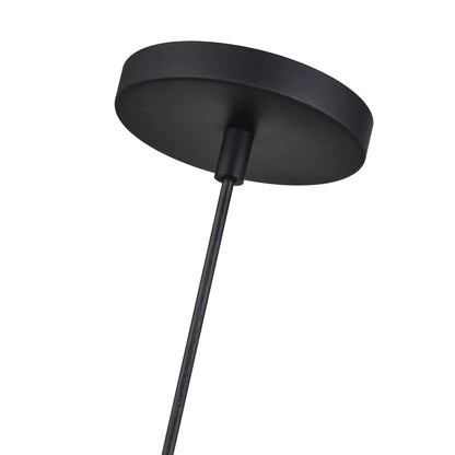 Livex Weavington 1Lt 5" Dia Mini Pendant, Black/Charred Gray