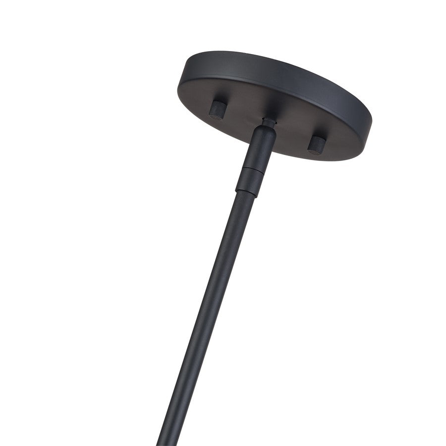Livex Weavington 3Lt Pendant Chandelier, Black/Charred Gray