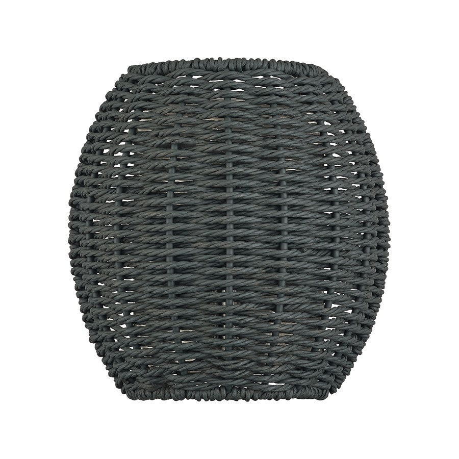 Livex Deluna 1Lt ADA Sconce, Black/Hand-Woven Black