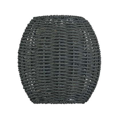 Livex Deluna 1Lt ADA Sconce, Black/Hand-Woven Black