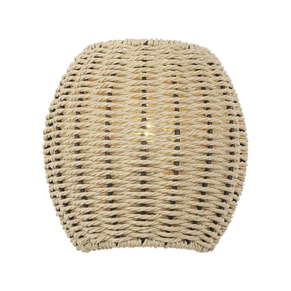 Livex Summervine 1Lt ADA Sconce, Gold/Hand-Woven French Beige