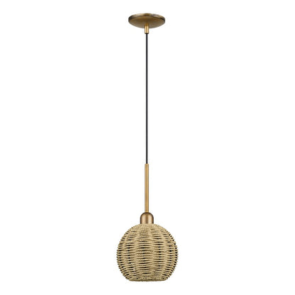 Livex Summervine 1Lt Mini Globe Pendant, Gold/French Beige