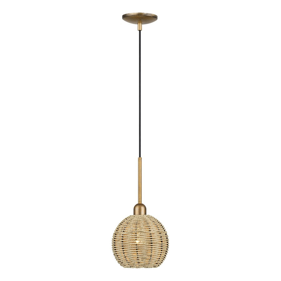 Livex Summervine 1Lt Mini Globe Pendant, Gold/French Beige