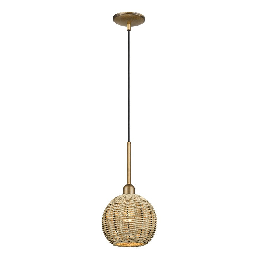 Livex Summervine 1Lt Mini Globe Pendant, Gold/French Beige