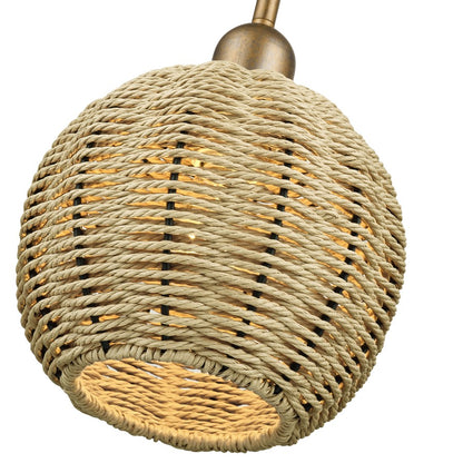 Livex Summervine 1Lt Mini Globe Pendant, Gold/French Beige