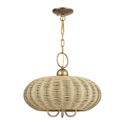 Livex Summervine 3Lt Pendant Chandelier, Gold/French Beige