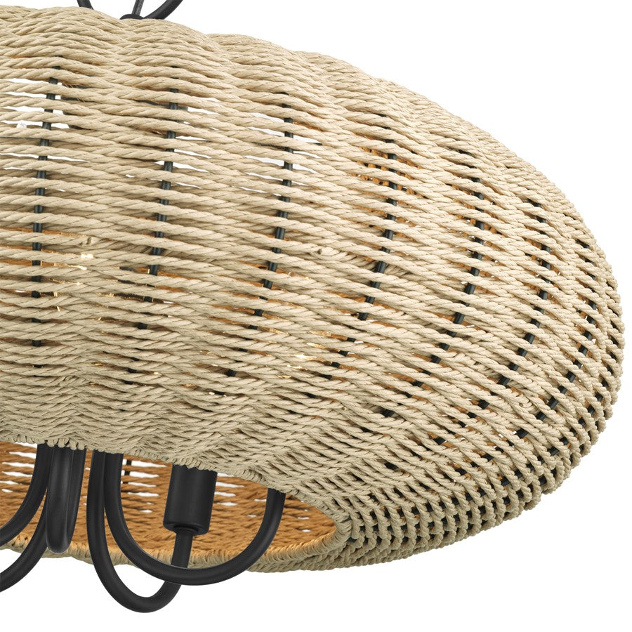 Livex Summervine 5Lt Pendant Chandelier, Bronze/French Beige