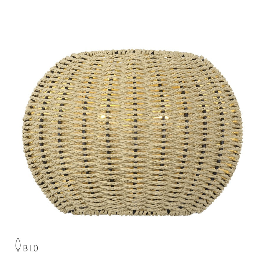 Livex Summervine 2Lt ADA Sconce, Gold/Hand-Woven French Beige - 60209-48