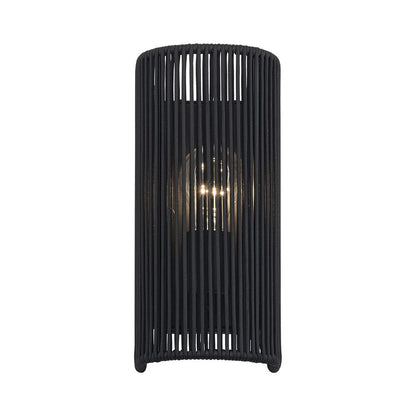 Livex Acordia 1Lt ADA 5" W Sconce, Black/Parisian Night Polyester