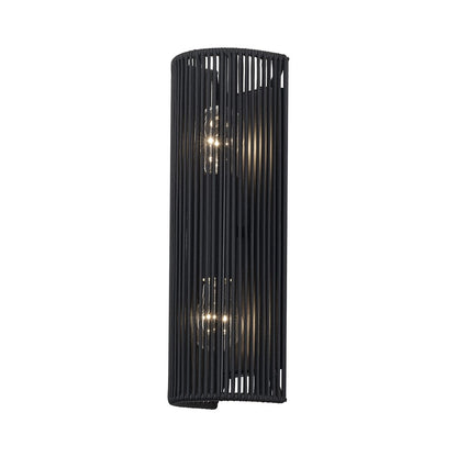 Livex Acordia 2Lt ADA Sconce, Black/Parisian Night Polyester Rope