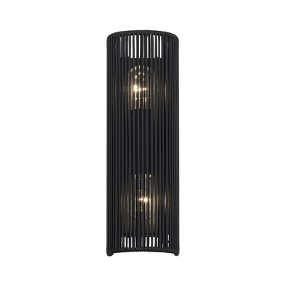 Livex Acordia 2Lt ADA Sconce, Black/Parisian Night Polyester Rope