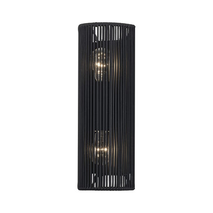 Livex Acordia 2Lt ADA Sconce, Black/Parisian Night Polyester Rope
