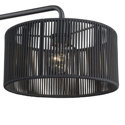 Livex Acordia 3Lt Extra Large Chandelier, Black/Parisian Polyester