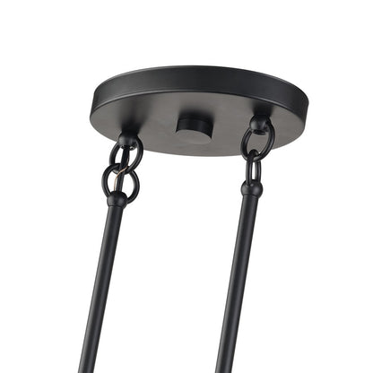 Livex Acordia 3Lt Extra Large Chandelier, Black/Parisian Polyester