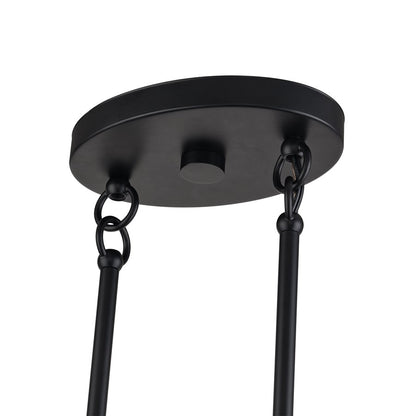 Livex Acordia 3Lt Medium Chandelier, Black/Parisian Night Polyester
