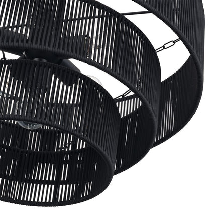 Livex Acordia 6Lt Pendant Chandelier, Black/Parisian Night Polyester