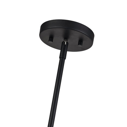 Livex Florell 4Lt Pendant Chandelier, Black/Parisian Night Polyester
