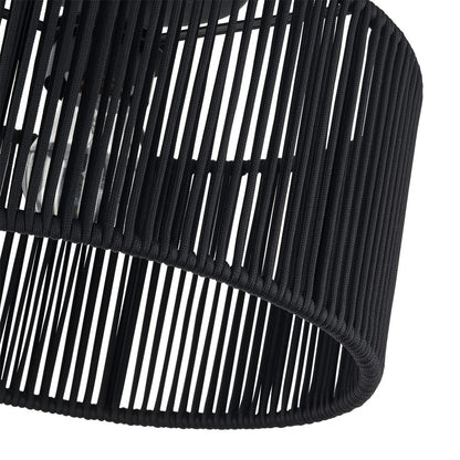 Livex Acordia 1Lt 12" Dia Semi-Flush, Black/Parisian Polyester