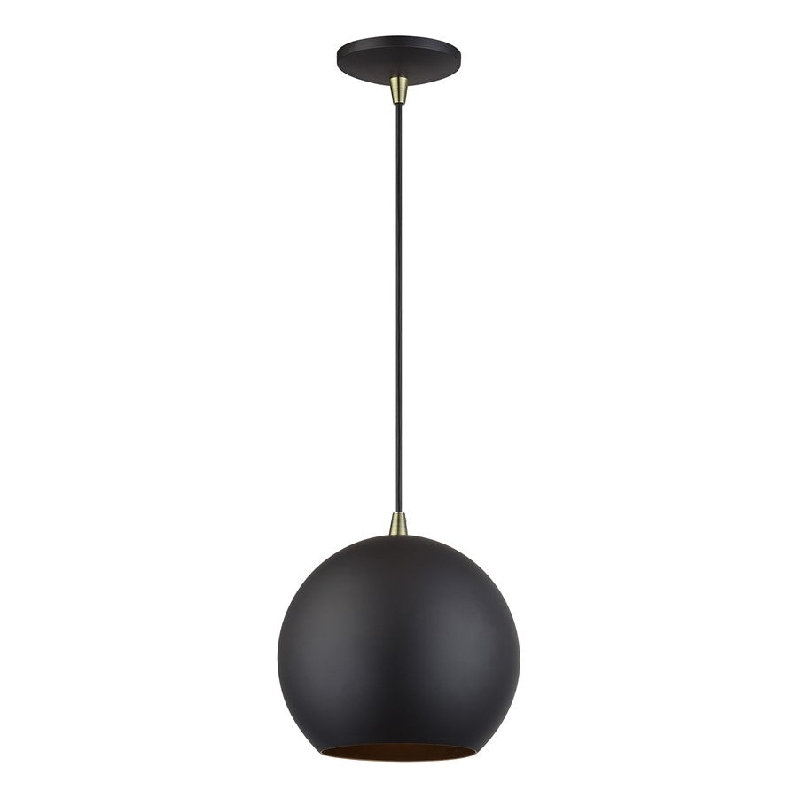 Livex Kuppola Lt Globe Pendant, Bronze/Brass/Bronze Aluminum/Gold