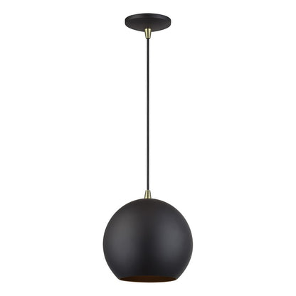 Livex Kuppola Lt Globe Pendant, Bronze/Brass/Bronze Aluminum/Gold