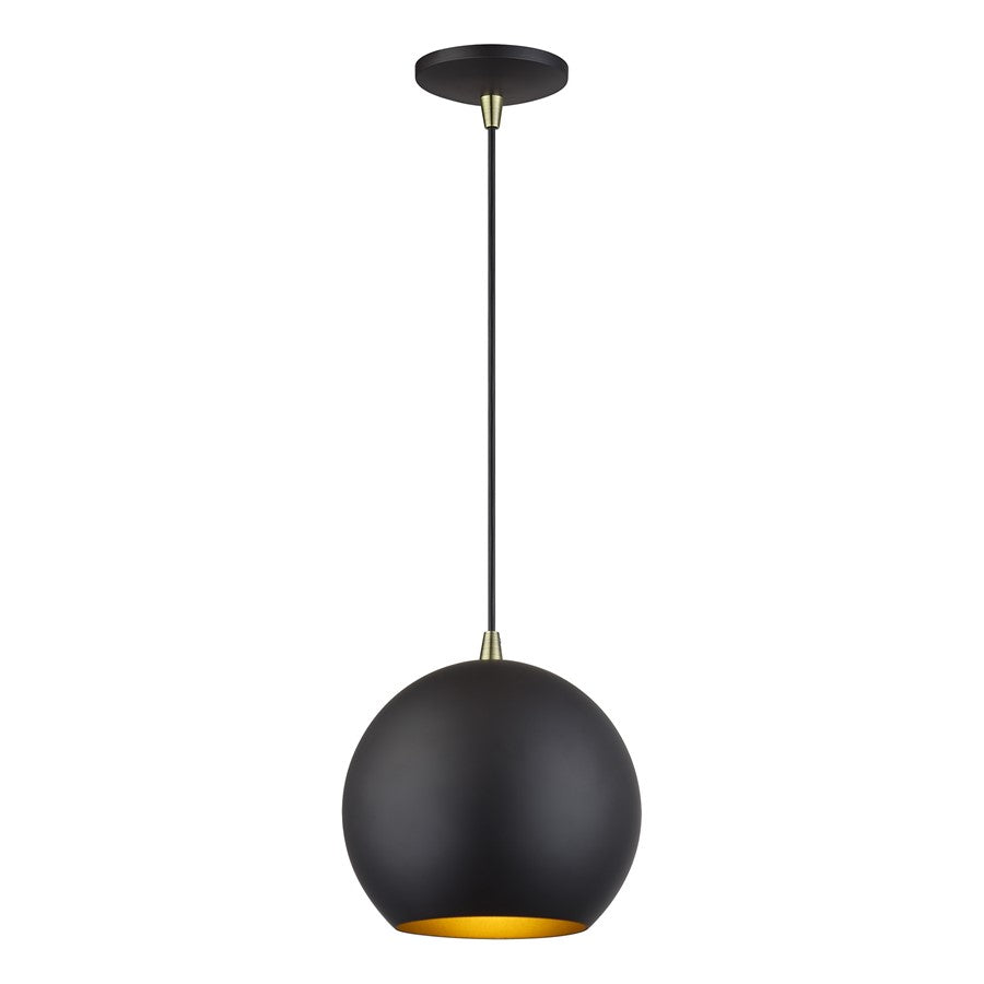 Livex Kuppola Lt Globe Pendant, Bronze/Brass/Bronze Aluminum/Gold