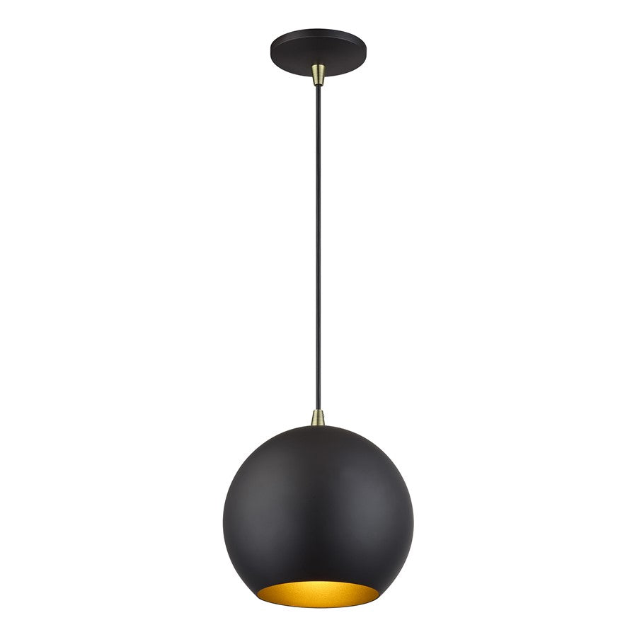 Livex Kuppola Lt Globe Pendant, Bronze/Brass/Bronze Aluminum/Gold