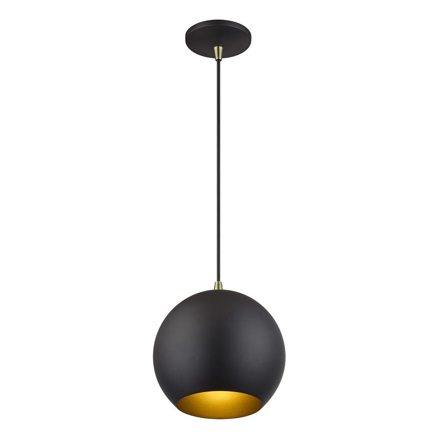 Livex Kuppola Lt Globe Pendant, Bronze/Brass/Bronze Aluminum/Gold