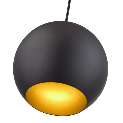 Livex Kuppola Lt Globe Pendant, Bronze/Brass/Bronze Aluminum/Gold