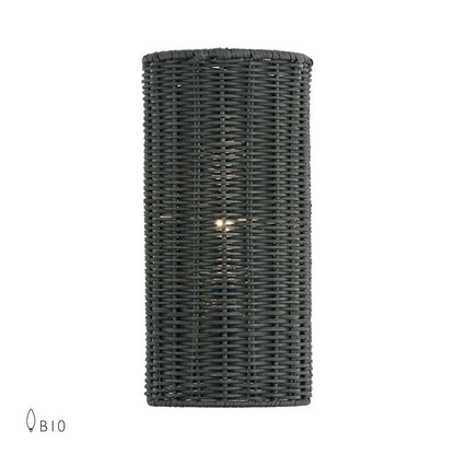 Livex Weavington 1Lt ADA Sconce, Nickel/Hand-Woven Charred Gray - 60430-91
