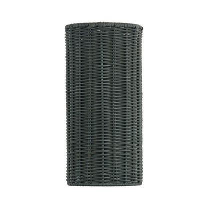 Livex Weavington 1Lt ADA Sconce, Nickel/Hand-Woven Charred Gray