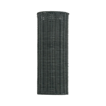 Livex Weavington 2Lt ADA 6"W Sconce, Nickel/Hand-Woven Charred Gray