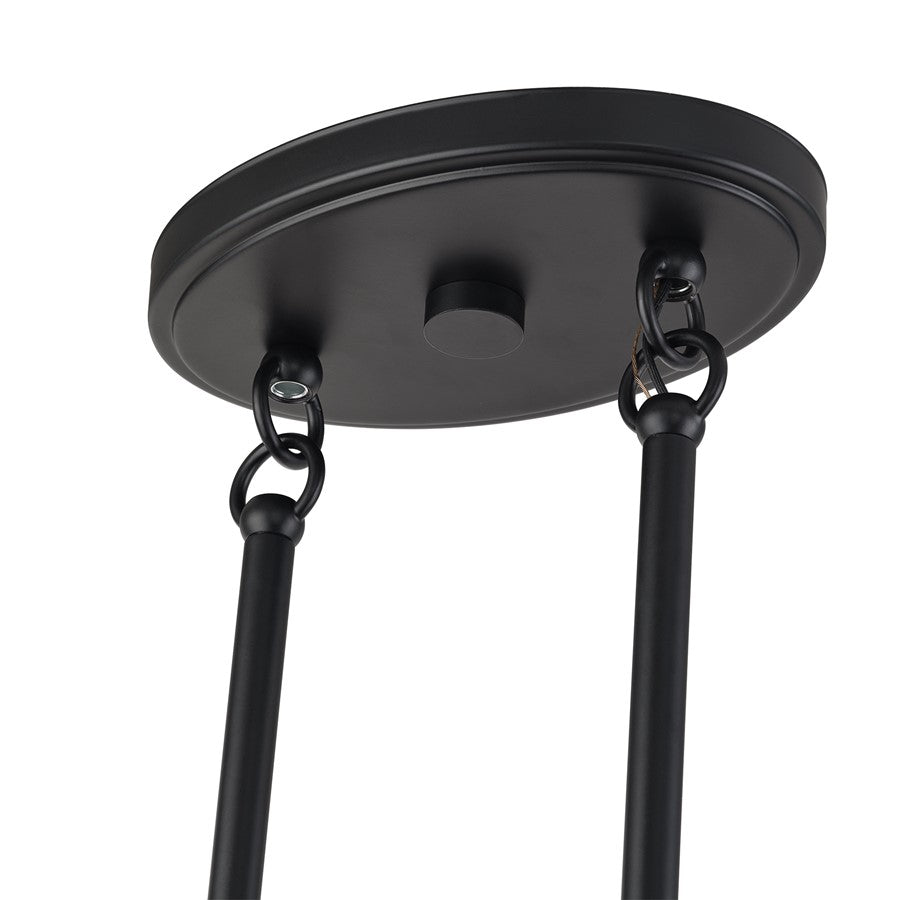 Livex Weavington 3Lt Extra Large Chandelier, Black/Charred Gray