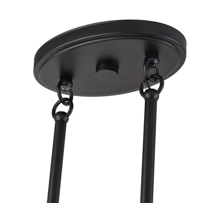 Livex Weavington 3Lt Extra Large Chandelier, Black/Charred Gray