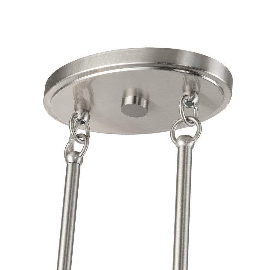 Livex Weavington 3Lt Extra Large Chandelier, Nickel/Charred Gray