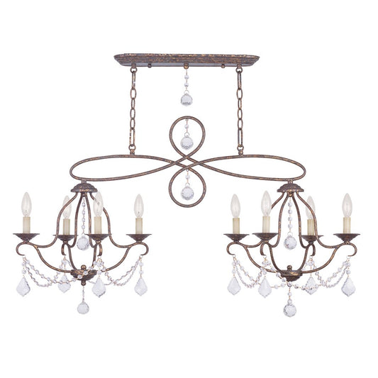 Livex Lighting Chesterfield Island/Chandelier, Venetian Golden Bronze