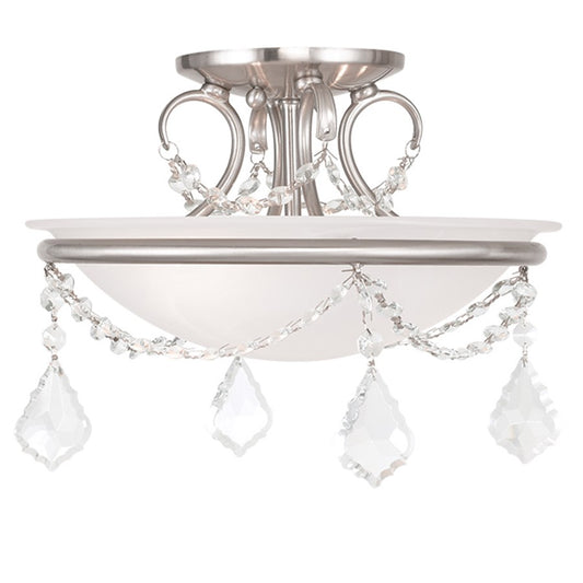 Livex Lighting Chesterfield/Pennington Ceiling Mount in Brushed Nickel