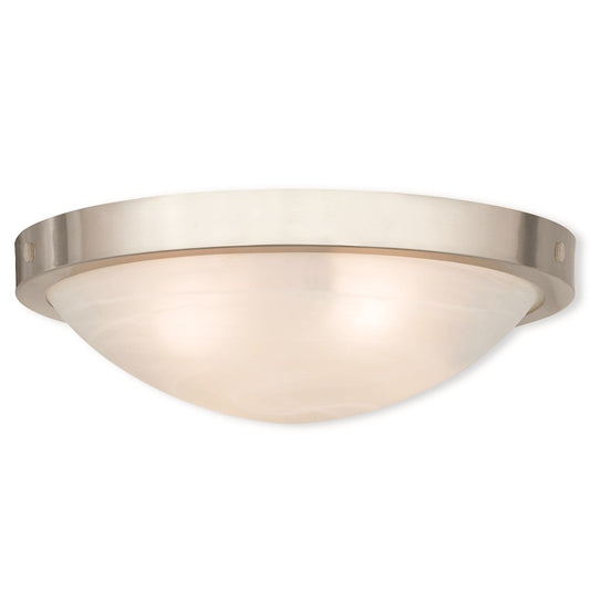 Livex New Brighton 4 Light Ceiling Mount, Brushed Nickel