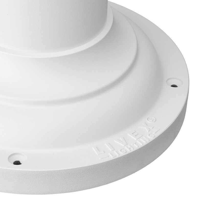 Livex Outdoor 8" Pier Mount Adapter, Textured White