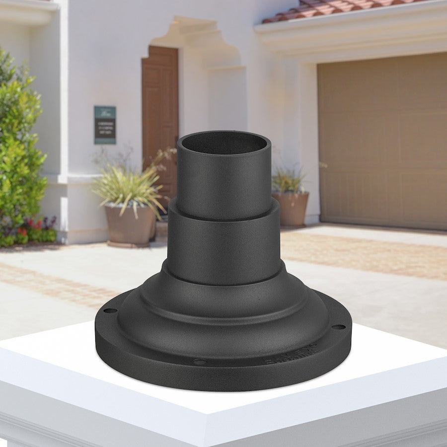 Livex Outdoor 8" Pier Mount Adapter, Textured Black