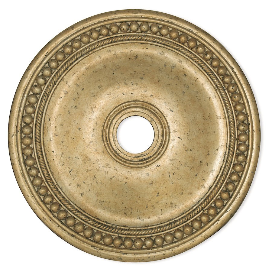 Livex Wingate Ceiling Medallion, Hand Applied Winter Gold
