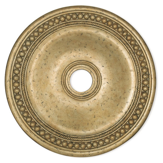 Livex Wingate Ceiling Medallion, Hand Applied Winter Gold