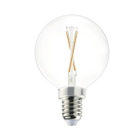 Livex Pack of 60, 2W, 3000K, G16.5 Globe Filament LED Bulbs, Clear