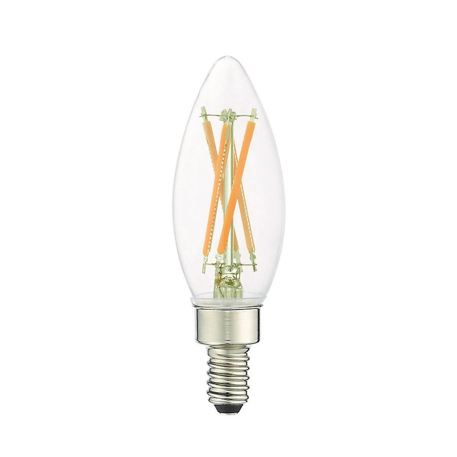 Livex Pack of 10, 4W, 2700K, 400 Lumens, E12 Candelabra Base, Clear