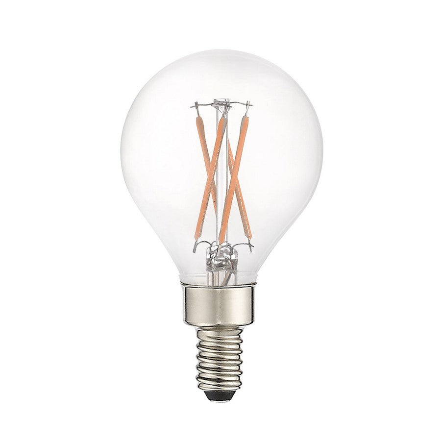 Livex Pack of 10, 4.5W, 3000K, G16.5 Globe Filament LED Bulbs, Clear