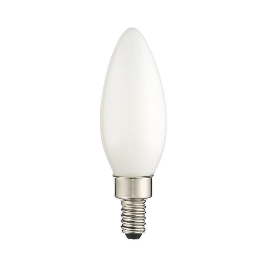Livex Pack of 60, B10 Torpedo Filament LED Bulbs, Soft White Glass