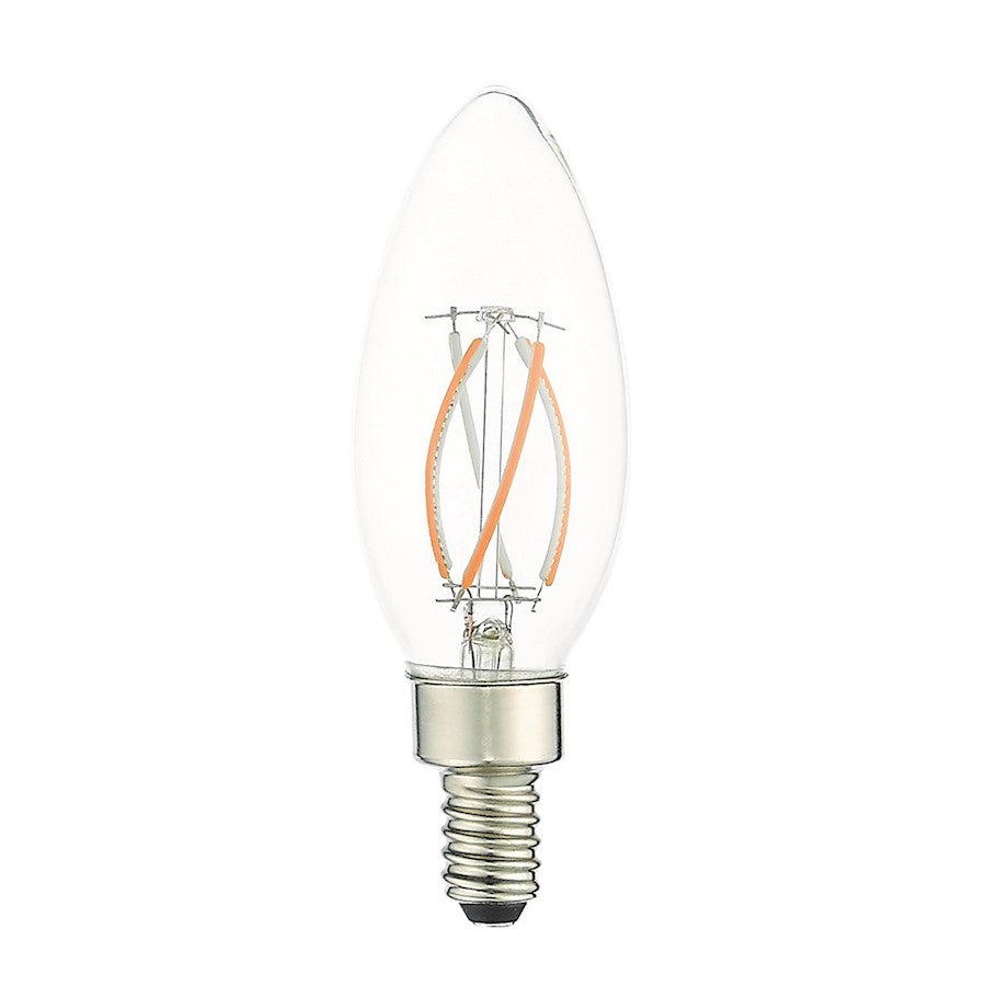 Livex Pack of 10, 4W, 3000K, 300 Lumens, E12 Candelabra Base, Clear