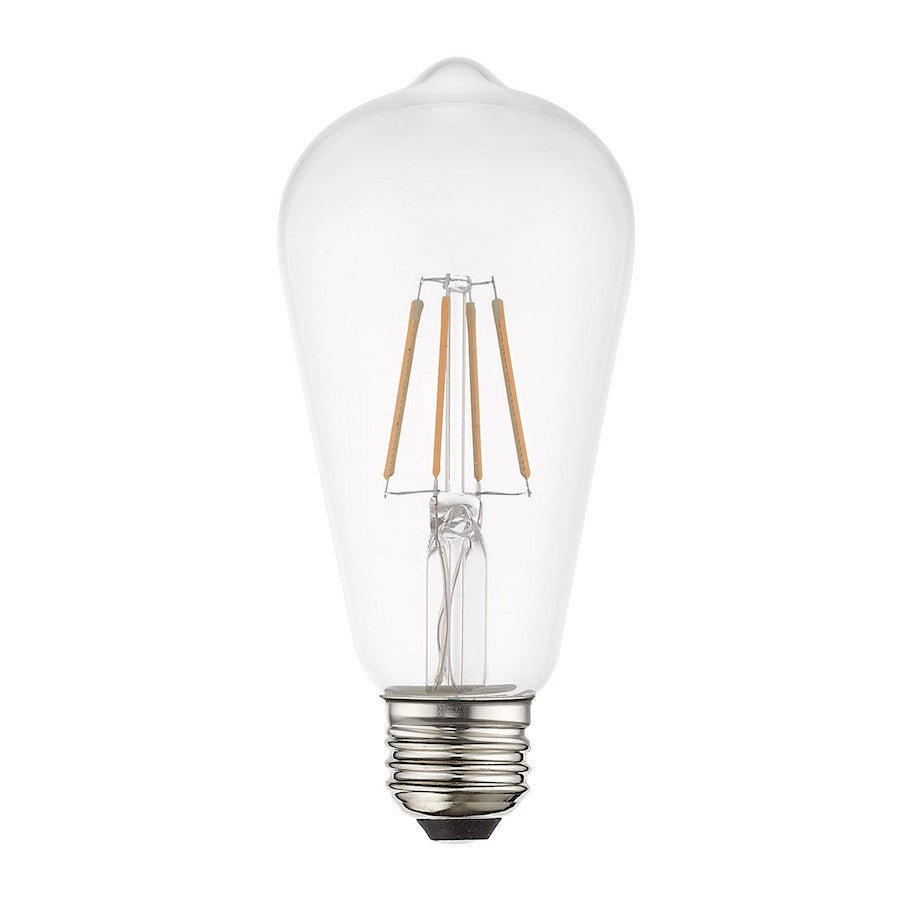 Livex Pack of 10, 4W, 2700K, ST19 Edison Filament LED Bulbs, Clear