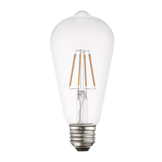Livex Pack of 10, 4W, 2700K, ST19 Edison Filament LED Bulbs, Clear
